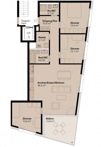 Grundriss Wohnung C 201