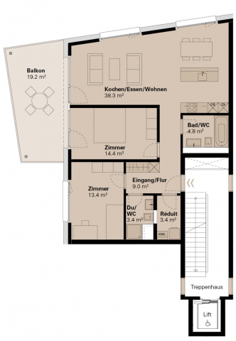 Grundriss Wohnung C 203
